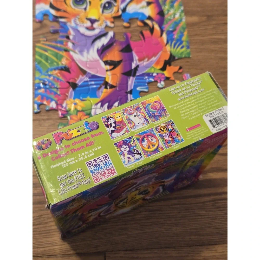 Lisa‎ Frank Forrest Puzzle 48 Pc Incomplete 42/48 Pieces Damaged Piece